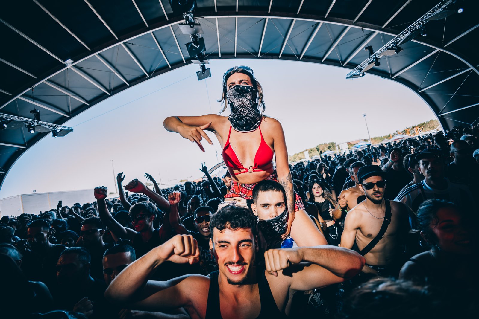 Ravers at Sound Waves Festival Esmoriz Portugal 2025