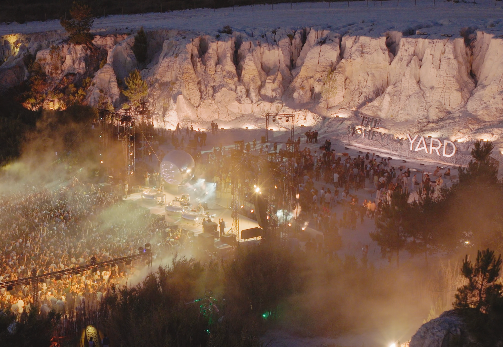YARD Festival aerial view white sand mountains Azeitao Portugal